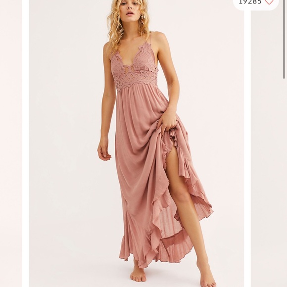 Free People Dresses & Skirts - Free people one Adella slip maxi dress rose pink medium